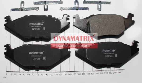 Dynamatrix DBP385 - Тормозные колодки, дисковые, комплект autospares.lv