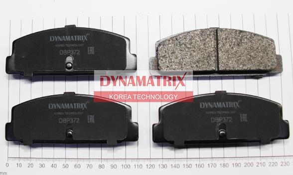 Dynamatrix DBP372 - Тормозные колодки, дисковые, комплект autospares.lv