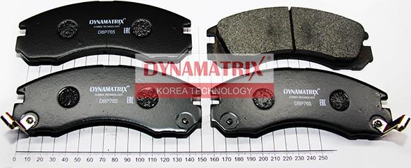 Dynamatrix DBP765 - Тормозные колодки, дисковые, комплект autospares.lv