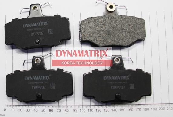 Dynamatrix DBP707 - Тормозные колодки, дисковые, комплект autospares.lv