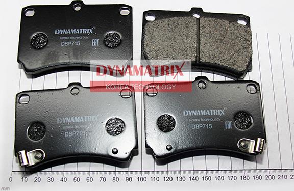 Dynamatrix DBP715 - Тормозные колодки, дисковые, комплект autospares.lv