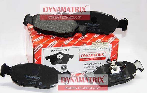 Dynamatrix DBP732 - Тормозные колодки, дисковые, комплект autospares.lv