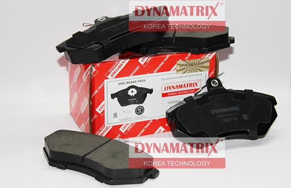 Dynamatrix DBP774 - Тормозные колодки, дисковые, комплект autospares.lv