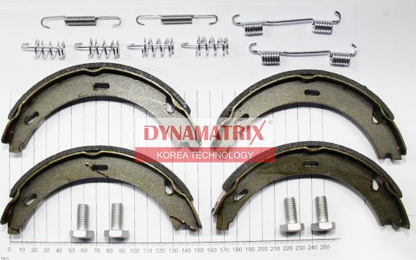 Dynamatrix DBS196 - Комплект тормозных колодок, барабанные autospares.lv