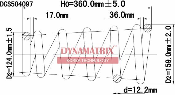 Dynamatrix DCS504097 - Пружина ходовой части autospares.lv