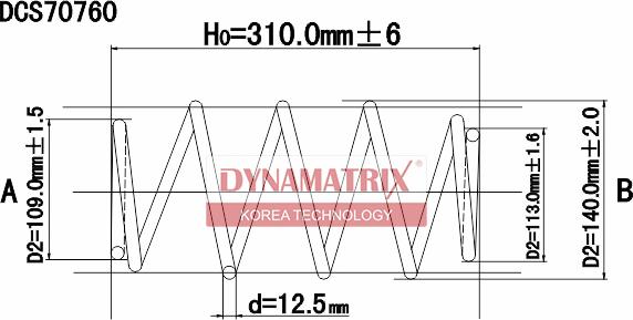 Dynamatrix DCS70760 - Пружина ходовой части autospares.lv