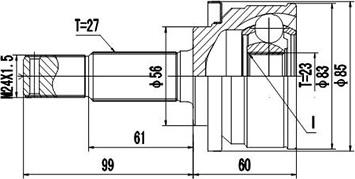 Dynamatrix DCV841018 - Шарнирный комплект, ШРУС, приводной вал autospares.lv