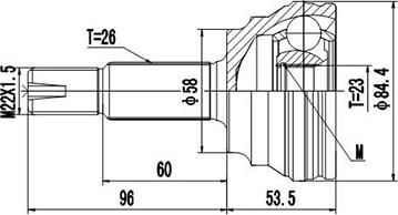 Dynamatrix DCV859036 - Шарнирный комплект, ШРУС, приводной вал autospares.lv