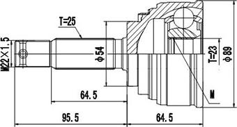 Dynamatrix DCV839036 - Шарнирный комплект, ШРУС, приводной вал autospares.lv