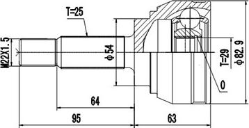 Dynamatrix DCV839021 - Шарнирный комплект, ШРУС, приводной вал autospares.lv