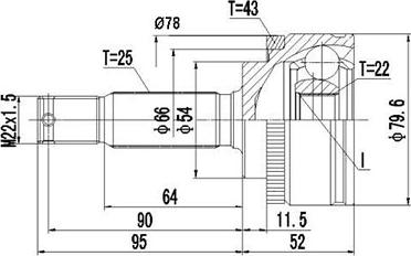 Dynamatrix DCV839102 - Шарнирный комплект, ШРУС, приводной вал autospares.lv