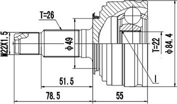 Dynamatrix DCV823010 - Шарнирный комплект, ШРУС, приводной вал autospares.lv