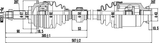 Dynamatrix DDS299064 - Приводной вал autospares.lv