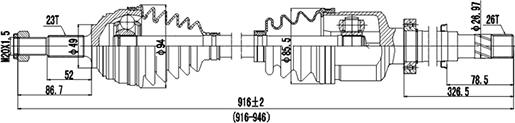 Dynamatrix DDS299071 - Приводной вал autospares.lv