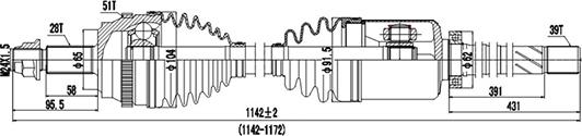 Dynamatrix DDS299151 - Приводной вал autospares.lv