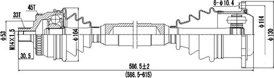 Dynamatrix DDS299108 - Приводной вал autospares.lv