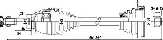 Dynamatrix DDS245084 - Приводной вал autospares.lv