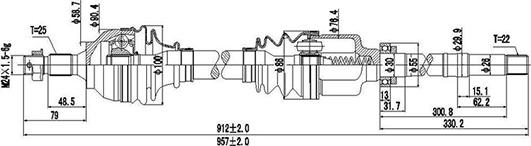 Dynamatrix DDS245113 - Приводной вал autospares.lv