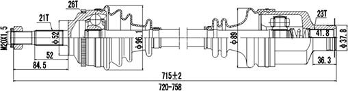 Dynamatrix DDS250017 - Приводной вал autospares.lv