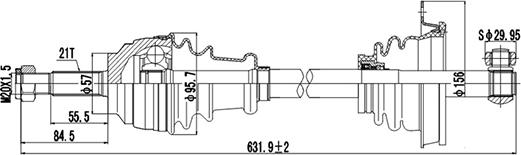 Dynamatrix DDS250150 - Приводной вал autospares.lv