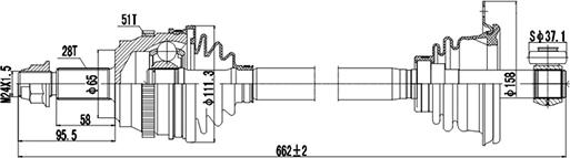 Dynamatrix DDS250166 - Приводной вал autospares.lv