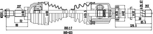 Dynamatrix DDS250354 - Приводной вал autospares.lv