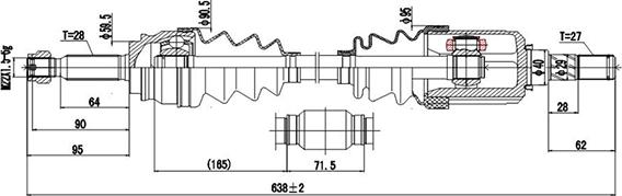 Dynamatrix DDS215053 - Приводной вал autospares.lv