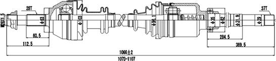 Dynamatrix DDS210069 - Приводной вал autospares.lv