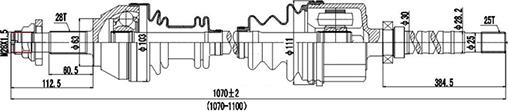 Dynamatrix DDS210068 - Приводной вал autospares.lv