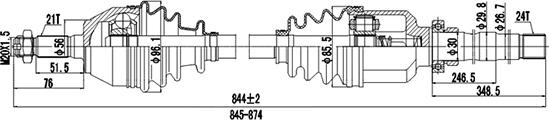 Dynamatrix DDS210007 - Приводной вал autospares.lv