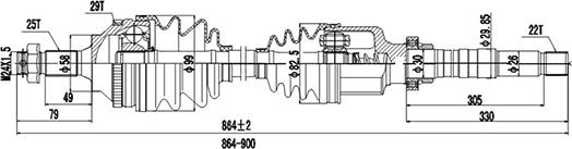 Dynamatrix DDS210019 - Приводной вал autospares.lv