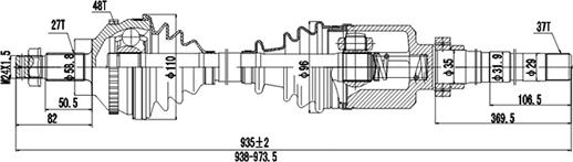 Dynamatrix DDS210014 - Приводной вал autospares.lv