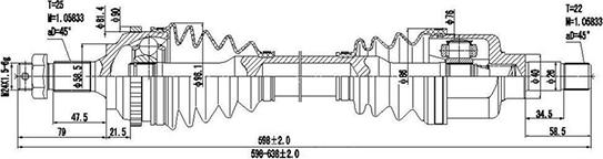 Dynamatrix DDS210018 - Приводной вал autospares.lv