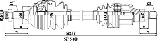 Dynamatrix DDS210026 - Приводной вал autospares.lv