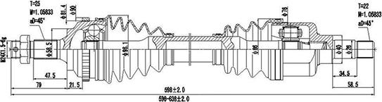 Dynamatrix DDS210021 - Приводной вал autospares.lv