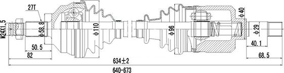 Dynamatrix DDS210072 - Приводной вал autospares.lv