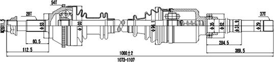 Dynamatrix DDS210104 - Приводной вал autospares.lv