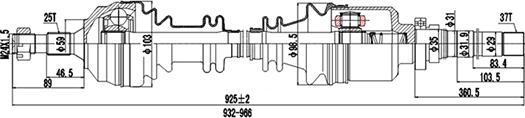 Dynamatrix DDS210139 - Приводной вал autospares.lv