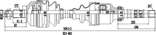 Dynamatrix DDS210120 - Приводной вал autospares.lv