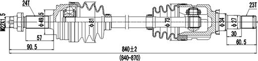 Dynamatrix DDS210231 - Приводной вал autospares.lv