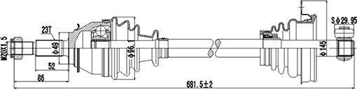 Dynamatrix DDS211012 - Приводной вал autospares.lv