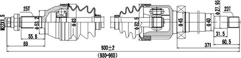 Dynamatrix DDS218046 - Приводной вал autospares.lv