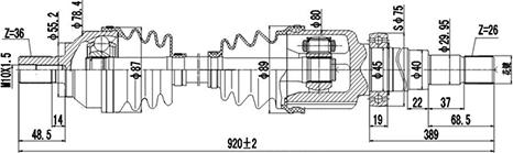 Dynamatrix DDS218329 - Приводной вал autospares.lv