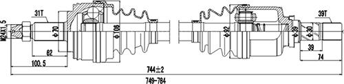 Dynamatrix DDS218247 - Приводной вал autospares.lv