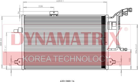 Dynamatrix DR94430 - Конденсатор кондиционера autospares.lv