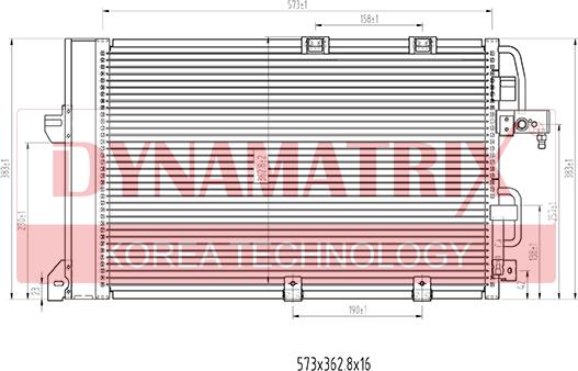 Dynamatrix DR94650 - Конденсатор кондиционера autospares.lv