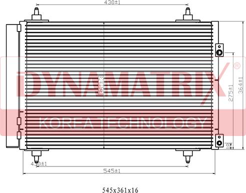 Dynamatrix DR94826 - Конденсатор кондиционера autospares.lv