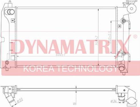 Dynamatrix DR64631 - Радиатор, охлаждение двигателя autospares.lv