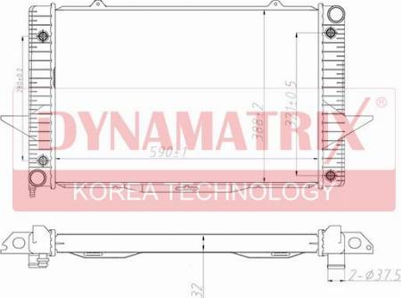 Dynamatrix DR65539A - Радиатор, охлаждение двигателя autospares.lv