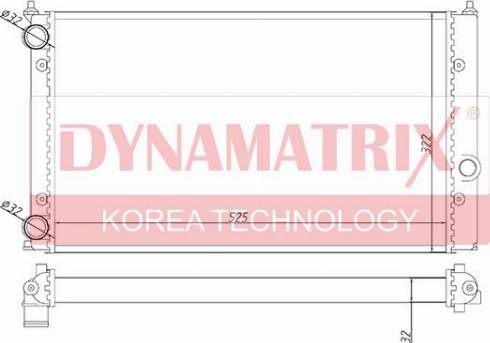 Dynamatrix DR651941 - Радиатор, охлаждение двигателя autospares.lv